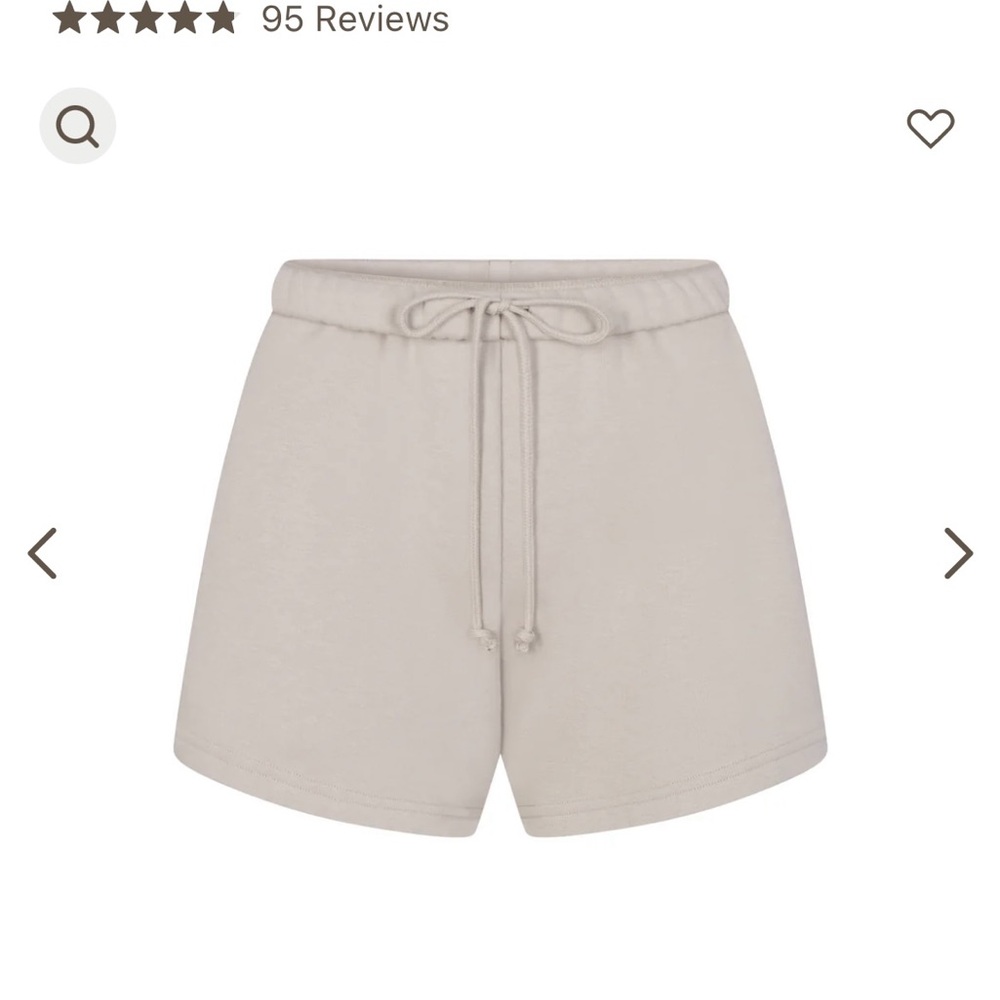 NWT Skims Cotton Fleece Classic Shorts in Stone